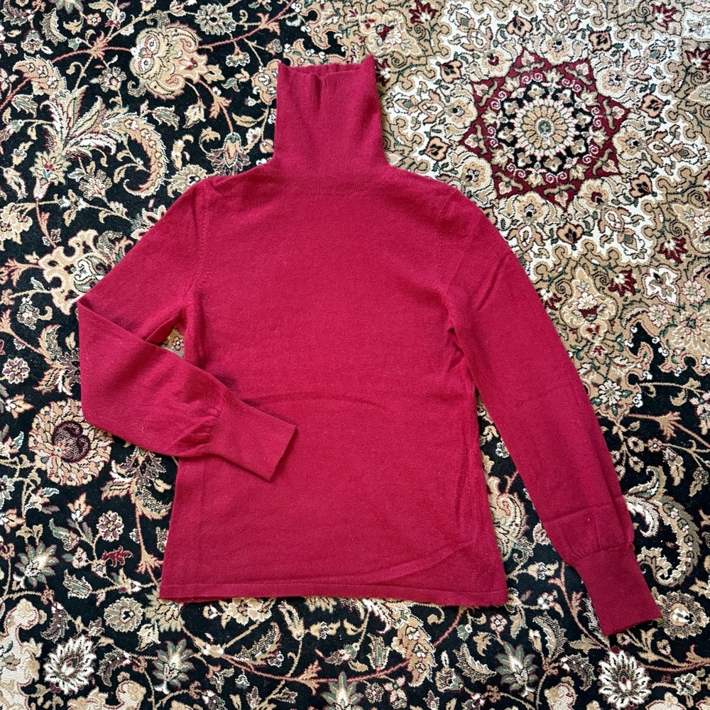 Ann Taylor Cashmere Burgundy Sweater